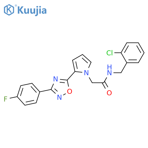 N-[(2-chlorophenyl)methyl]-2-{2-[3-(4-fluorophenyl)-1,2,4-oxadiazol-5-yl]-1H-pyrrol-1-yl}acetamide structure