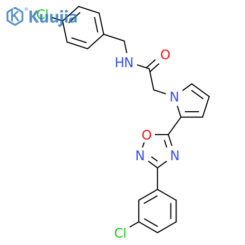 2-{2-[3-(3-chlorophenyl)-1,2,4-oxadiazol-5-yl]-1H-pyrrol-1-yl}-N-[(4-chlorophenyl)methyl]acetamide structure