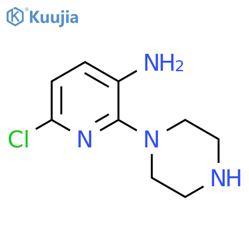 6-chloro-2-(piperazin-1-yl)pyridin-3-amine structure