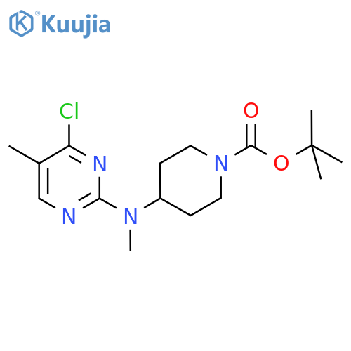 4-[(4-Chloro-5-Methyl-pyriMidin-2-yl)-Methyl-aMino]-piperidine-1-carboxylic acid tert-butyl este structure