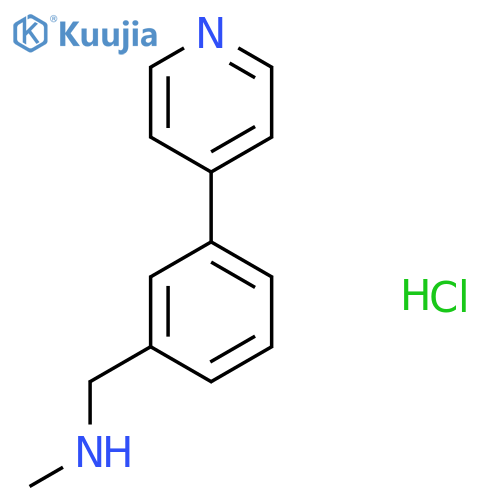 N-Methyl-1-(3-(pyridin-4-yl)phenyl)methanamine hydrochloride structure