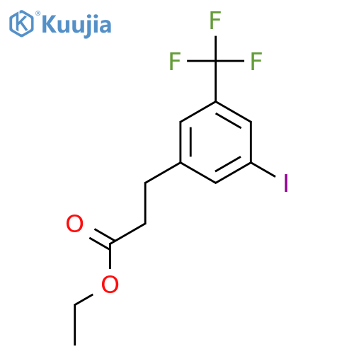 Ethyl 3-(3'-iodo-5'-(trifluoromethyl)phenyl)propionate structure