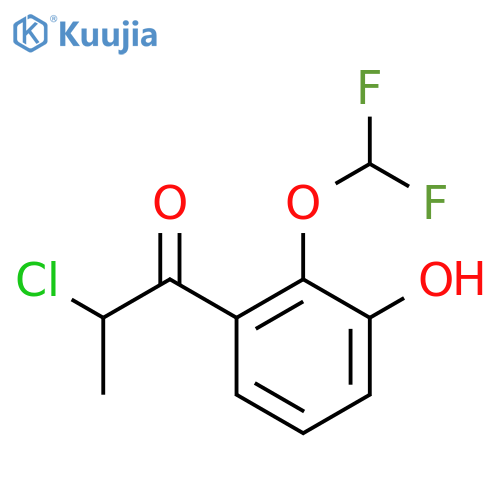 2-Chloro-2'-(difluoromethoxy)-3'-hydroxypropiophenone structure