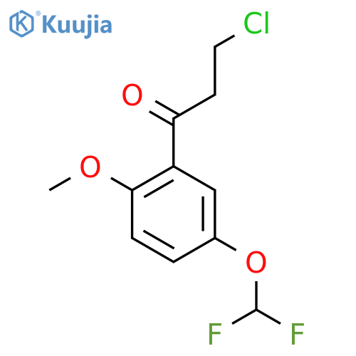 3-Chloro-5'-(difluoromethoxy)-2'-methoxypropiophenone structure