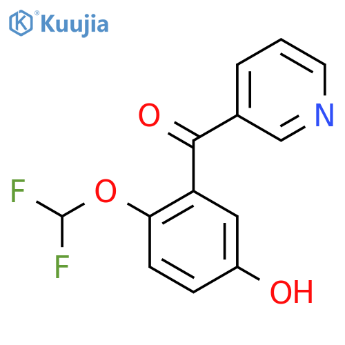 3-(2-(Difluoromethoxy)-5-hydroxybenzoyl)pyridine structure