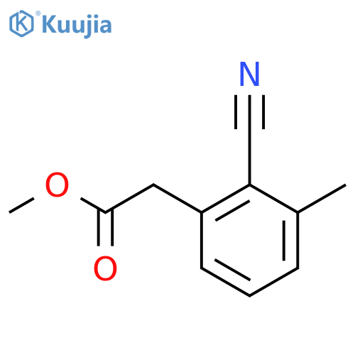 Methyl 2-cyano-3-methylphenylacetate structure