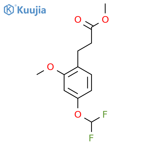 Methyl 3-(4'-(difluoromethoxy)-2'-methoxyphenyl)propionate structure