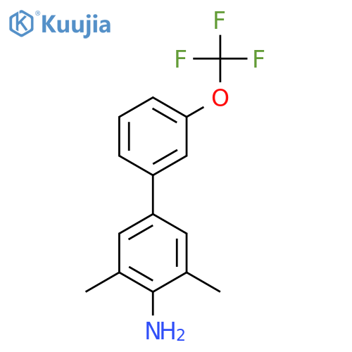 4-Amino-3,5-dimethyl-3'-(trifluoromethoxy)biphenyl structure