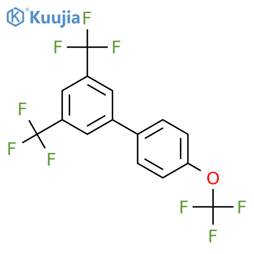 3,5-Bis(trifluoromethyl)-4'-(trifluoromethoxy)biphenyl structure