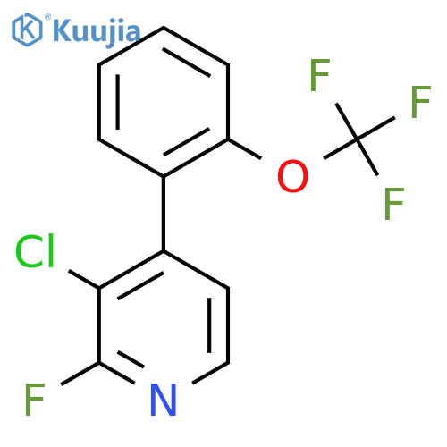 3-Chloro-2-fluoro-4-(2-(trifluoromethoxy)phenyl)pyridine structure