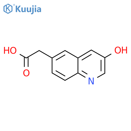 3-Hydroxyquinoline-6-acetic acid structure