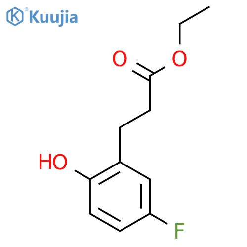 Ethyl 3-(5'-fluoro-2'-hydroxyphenyl)propionate structure