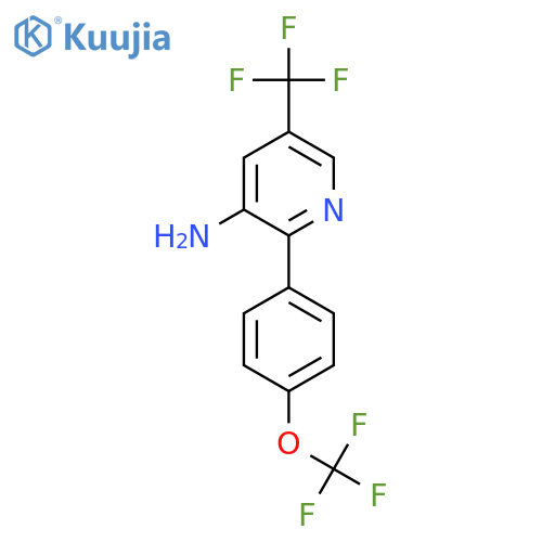 3-Amino-2-(4-(trifluoromethoxy)phenyl)-5-(trifluoromethyl)pyridine structure