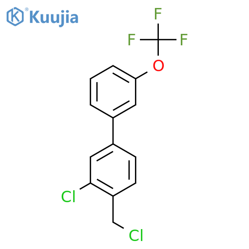 3-Chloro-4-chloromethyl-3'-(trifluoromethoxy)biphenyl structure