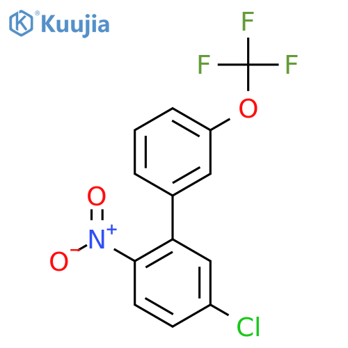 5-Chloro-2-nitro-3'-(trifluoromethoxy)biphenyl structure