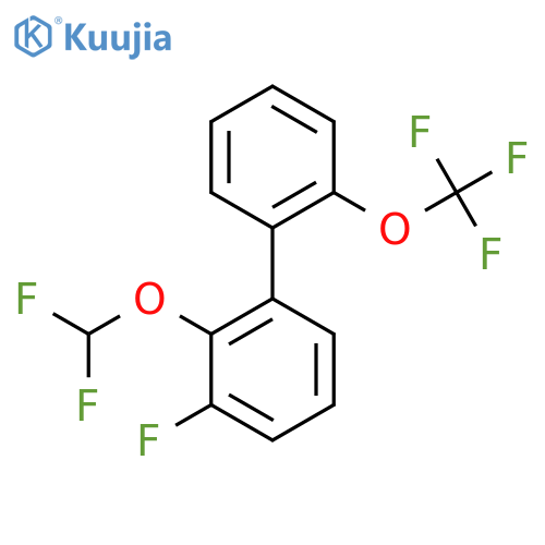 2-(Difluoromethoxy)-3-fluoro-2'-(trifluoromethoxy)biphenyl structure