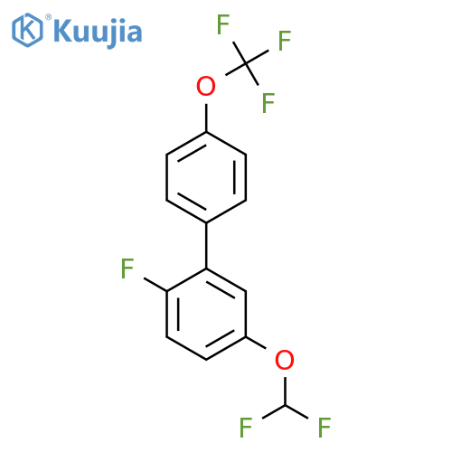 5-(Difluoromethoxy)-2-fluoro-4'-(trifluoromethoxy)biphenyl structure