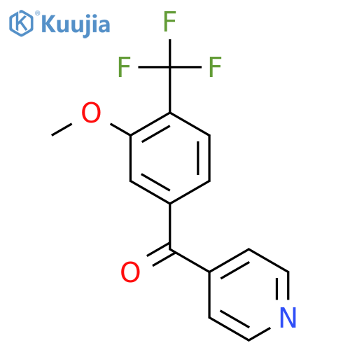 4-(3-Methoxy-4-(trifluoromethyl)benzoyl)pyridine structure