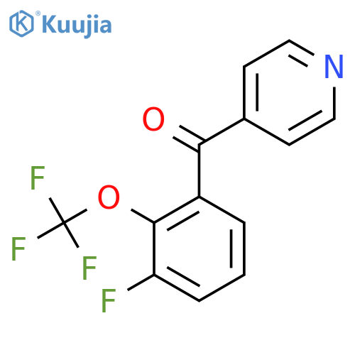 4-(3-Fluoro-2-(trifluoromethoxy)benzoyl)pyridine structure
