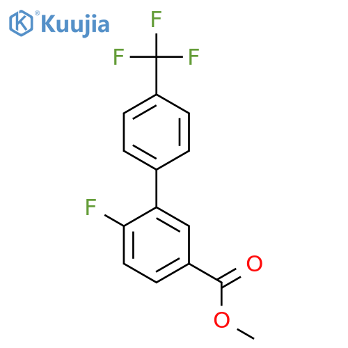 6-Fluoro-4'-(trifluoromethyl)biphenyl-3-carboxylic acid methyl ester structure