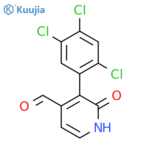 2-Hydroxy-3-(2,4,5-trichlorophenyl)isonicotinaldehyde structure