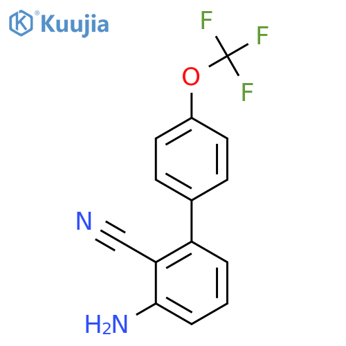 3-Amino-4'-(trifluoromethoxy)-[1,1'-biphenyl]-2-carbonitrile structure