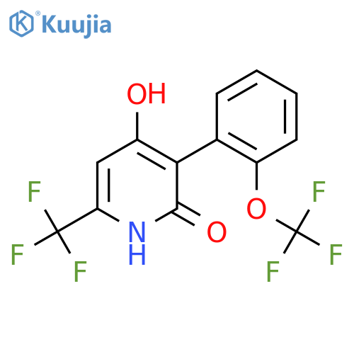 2,4-Dihydroxy-3-(2-(trifluoromethoxy)phenyl)-6-(trifluoromethyl)pyridine structure