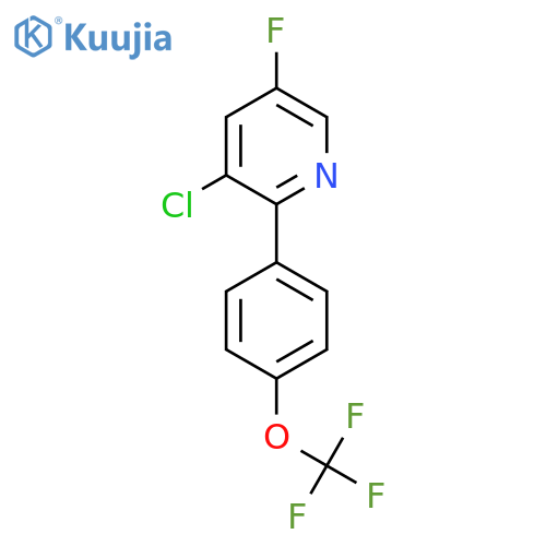 3-Chloro-5-fluoro-2-(4-(trifluoromethoxy)phenyl)pyridine structure