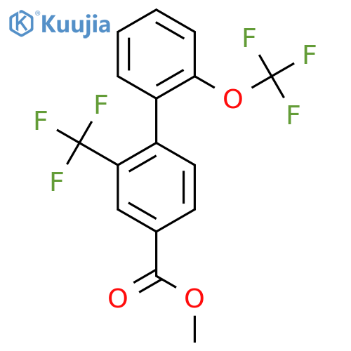 Methyl 2'-(trifluoromethoxy)-2-(trifluoromethyl)biphenyl-4-carboxylate structure