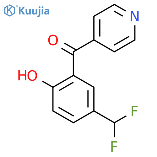 4-(5-(Difluoromethyl)-2-hydroxybenzoyl)pyridine structure