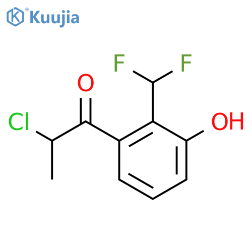 2-Chloro-2'-(difluoromethyl)-3'-hydroxypropiophenone structure