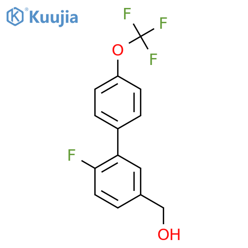 6-Fluoro-4'-(trifluoromethoxy)biphenyl-3-methanol structure