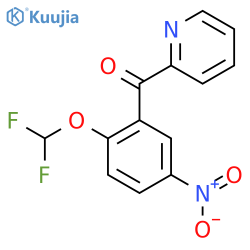 2-(2-(Difluoromethoxy)-5-nitrobenzoyl)pyridine structure