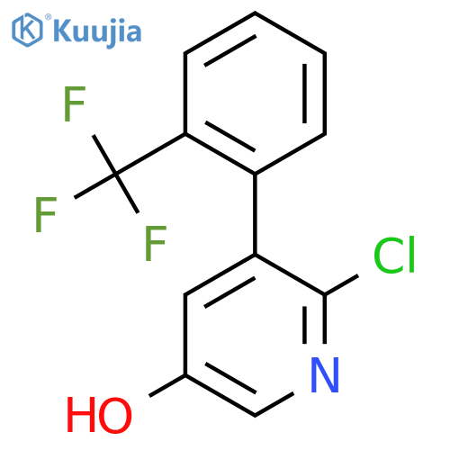 2-Chloro-5-hydroxy-3-(2-(trifluoromethyl)phenyl)pyridine structure