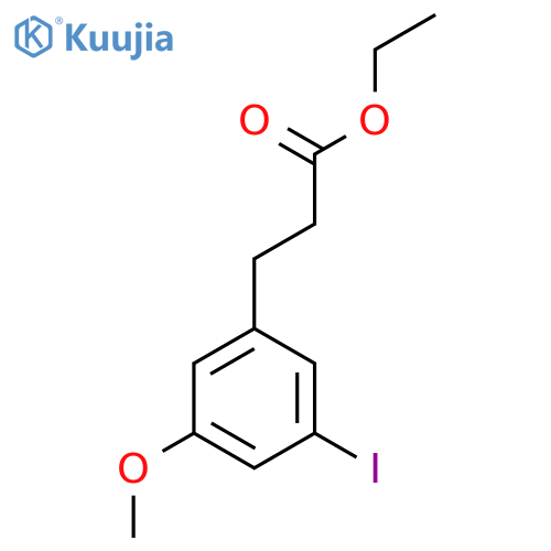 Ethyl 3-(3'-iodo-5'-methoxyphenyl)propionate structure
