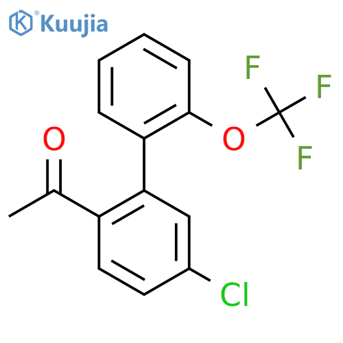 1-(5-Chloro-2'-(trifluoromethoxy)biphenyl-2-yl)-ethanone structure