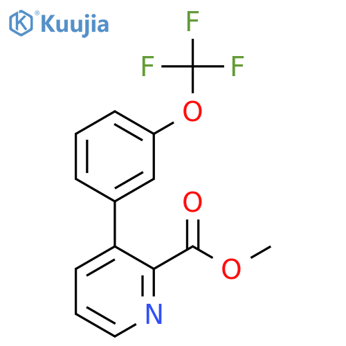 Methyl 3-(3-(trifluoromethoxy)phenyl)picolinate structure