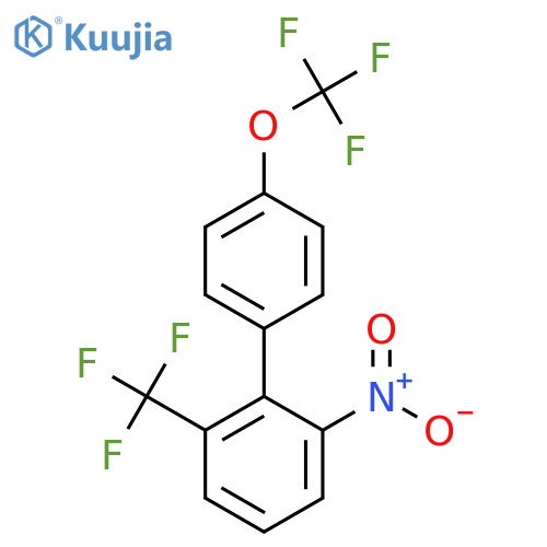 6-Nitro-4'-(trifluoromethoxy)-2-(trifluoromethyl)biphenyl structure