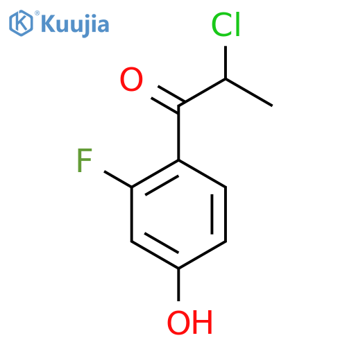 2-Chloro-2'-fluoro-4'-hydroxypropiophenone structure