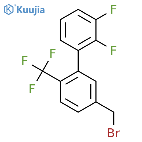 5'-Bromomethyl-2,3-difluoro-2'-(trifluoromethyl)biphenyl structure