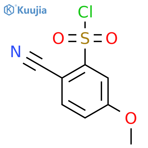 2-Cyano-5-methoxybenzene-1-sulfonyl chloride structure