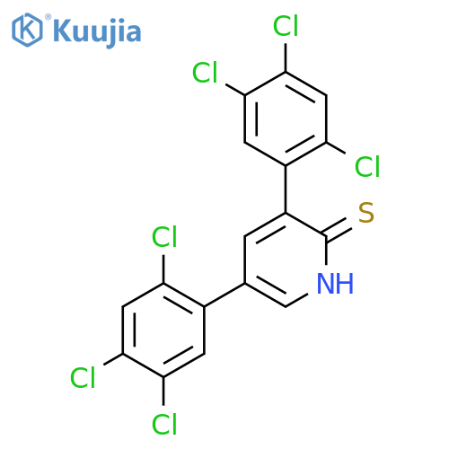 3,5-Bis(2,4,5-trichlorophenyl)-2-mercaptopyridine structure