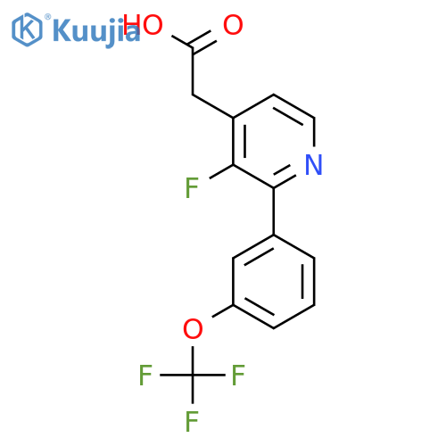 3-Fluoro-2-(3-(trifluoromethoxy)phenyl)pyridine-4-acetic acid structure