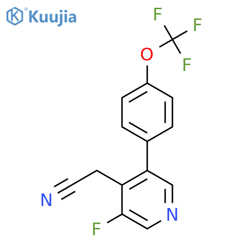 3-Fluoro-5-(4-(trifluoromethoxy)phenyl)pyridine-4-acetonitrile structure