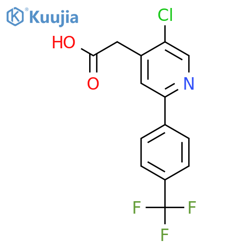 5-Chloro-2-(4-(trifluoromethyl)phenyl)pyridine-4-acetic acid structure