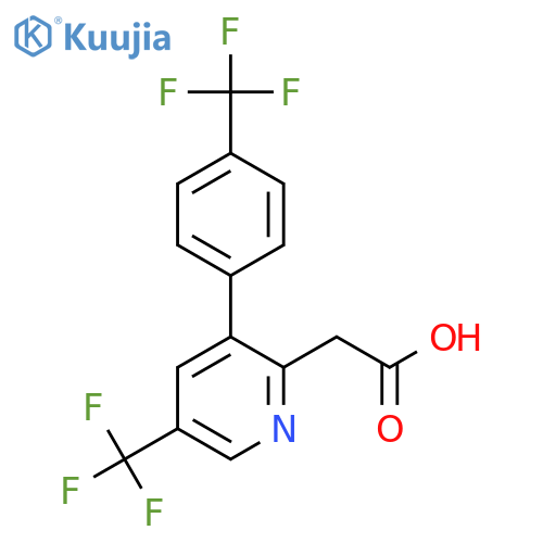 5-(Trifluoromethyl)-3-(4-(trifluoromethyl)phenyl)pyridine-2-acetic acid structure