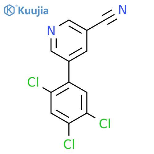 5-(2,4,5-Trichlorophenyl)nicotinonitrile structure