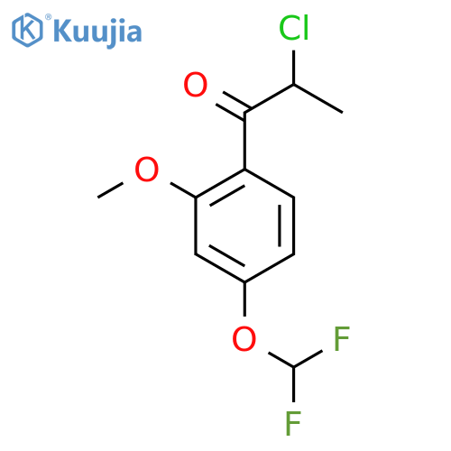 2-Chloro-4'-(difluoromethoxy)-2'-methoxypropiophenone structure