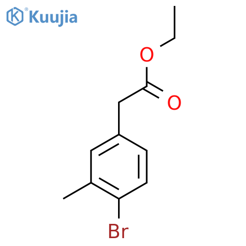 Ethyl 2-(4-bromo-3-methylphenyl)acetate structure