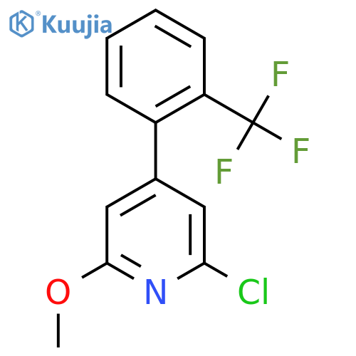 2-Chloro-6-methoxy-4-(2-(trifluoromethyl)phenyl)pyridine structure